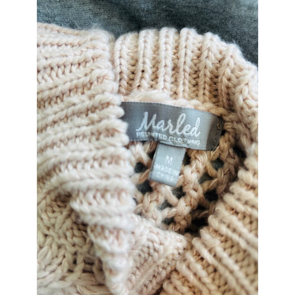 Marled Pink Pearl Sweater Size Medium - Picture 5 of 7